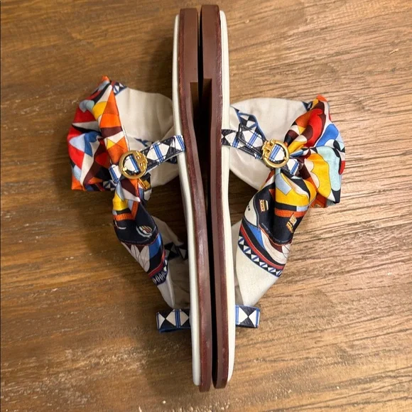 Tory Burch Selby Scarf Sandal - Picture 12 of 16